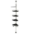 Aiqidi Corner Shower Shelf Caddy Tension Pole 4 Tier Adjustable