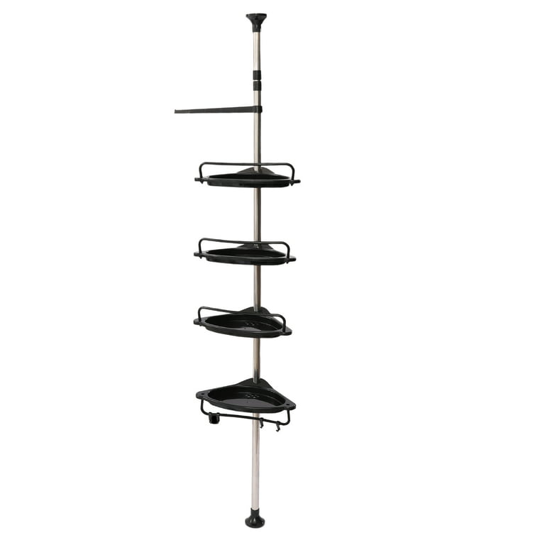 Dominie Free-Standing Stainless Steel Shower Caddy Rebrilliant Finish: Black