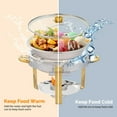 thumbnail image 6 of Ktaxon 6 Pack Chafing Dish for Buffet with Glass Lid & Lid Holder, 5 Quart Stainless Steel Buffet Set, Round Chafers and Warmers Sets for Party, Catering, Wedding, Banquet, Graduation, 6 of 8