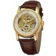 thumbnail image 4 of FORSINING Reloj de pulsera masculino mecánico automático con correa de cuero PU resistente al agua (oro blanco), 4 of 4