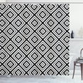 thumbnail image 1 of Ambesonne Black and White Shower Curtain, Rhombus Tracery, 69"Wx70"L, Black White, 1 of 3