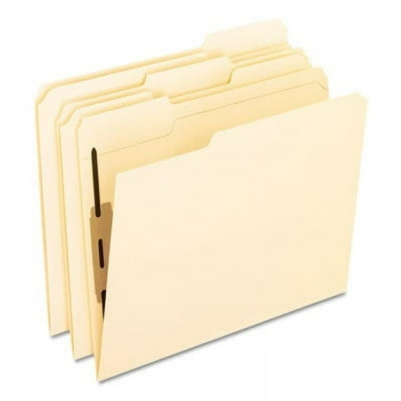 Pendaflex Folders with One Bonded Fastener 1/3 Cut Top Tab Letter Manila 50/Box M13U1