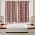 thumbnail image 2 of Ambesonne Ikat Kitchen Curtains, Indigenous Pattern, 55"x39", Vermilion Orange Seafoam, 2 of 3