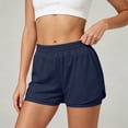 thumbnail image 6 of KHONTS Women's 2-in-1 Athletic Shorts High Waist Running Short with Pockets Sporty Shorts Gym Workout Shorts Navy S, 6 of 9
