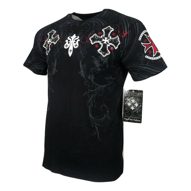 XTREME COUTURE By AFFLICTION Men T-Shirt HADES Skulls Biker Mma Gym S 5x