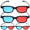 thumbnail image 1 of gafas de juego para películas 3D, gafas rojas y azules, gafas de visión 3D para mujeres y hombres., 1 of 6