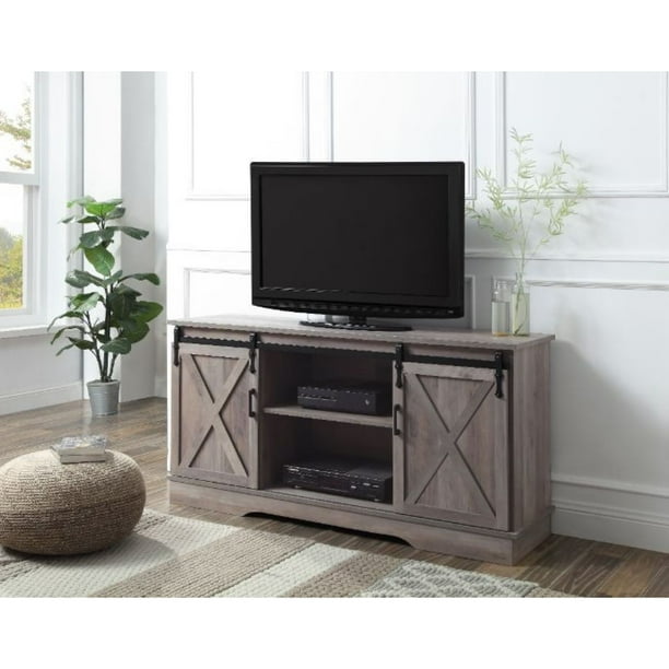 Acme Tv Console Cabinet For Tvs Up To 65 Inch W Media Shelves Farmhouse Stand Acme Tv Console Cabinet For Tvs Up To, Tv Stand For Media Storage Assembly