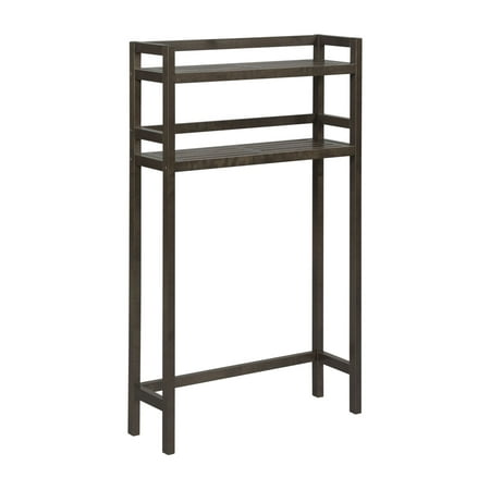 

Contemporary Home Living 48 Coffee Brown 2-Tier Contemporary Bathroom Space Saver Shelf