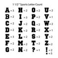 thumbnail image 3 of SEI 1.5-inch Iron-on T-Shirt Letters, Sport Letter Flock Heat Transfers, Black, 3 of 3