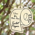 thumbnail image 4 of Colgantes de diseño de rollo de papel higiénico de madera, colgantes, decoración navideña para el hogar, 2 uds., 4 of 5