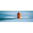 thumbnail image 2 of Guichard, Jean 24x11 Gold Ornate Wood Framed with Double Matting Museum Art Print Titled - Krossnes lighthouse Iceland, 2 of 4