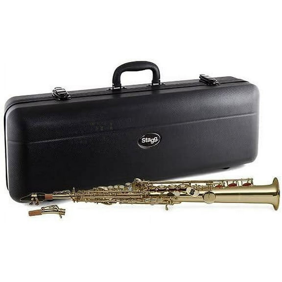Stagg Straight Body Bb-Soprano Saxophone with ABS Case - WS-SS225
