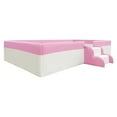thumbnail image 6 of Newest Twin Size Upholstered Daybed with Fence & Stairs - Low-Profile Floor Bed, PU Sponge Fabric, No Box Spring Needed, for Themed Rooms​, 6 of 9