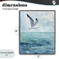 thumbnail image 4 of Stupell Industries Coastal Seagull With Black Tips Black Framed Giclee Art, 11 x 14, by Franklyn Gregory, 4 of 8