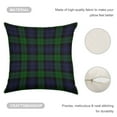thumbnail image 4 of Black Watch Tartan Linen Throw Pillow Covers 20"x20" Decorative Cushion Cases with Hidden Zipper for Sofa, Couch, Bed, Living Room–No Insert Made in USA, 4 of 7