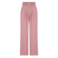 thumbnail image 2 of Dress Pants Women Solid Color Lightweight Fashion 2024 New Arrive Womesn Pants Stright Button Down Work Pants for Women(Pink,M), 2 of 5