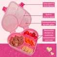 thumbnail image 2 of Paris Hilton Bento-Style Heart-Shaped Snack Box, Built-In Phone Stand, Removable Wrist Strap, Pink, 2 of 9
