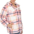 thumbnail image 5 of White Mark Women's Plaid Sherpa Shacket Jacket, 5 of 5