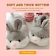 thumbnail image 5 of WDOplteas Lindas pantuflas conejo con puntera cerrada acogedoras para hombres y mujeres (gris S 35-38), 5 of 9