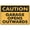 Warning Sign 3, variant on Caution Garage Opens Outwards Reflective Aluminum Warning Sign 12 x 8 Inches - with Symbol, Weatherproof Signage for Indoor Outdoor Home, Business, Garage Use