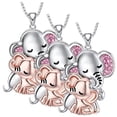 thumbnail image 1 of Dije de Elefante y Cadena High Monaco ElephantNeck02 3 Pzas Collar Elefante Plata/Rosa Metal, 1 of 2