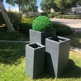 thumbnail image 2 of GUAGNDONG CREATIVE STONE GARDEN DECORATION CO.,LTD Durx-litecrete Lightweight Concrete Tall Light Granite Planter-Set of, 2 of 16