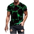 thumbnail image 2 of Leesechin Mens T-Shirts,Men Short Sleeve Round Neck T-Shirt Flame 3D Print Funny Slim Top Streetwear, 2 of 5