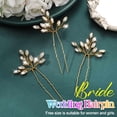 thumbnail image 2 of MaxxMarket Crystal Bride Wedding Hair Pins Rhinstones Bridal Hair Accessories Head Piece for Women and Girls (Pack of 3) (C Gold), 2 of 12