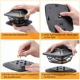 thumbnail image 4 of 2 Pack Solar Fence Post Lamp Post Head Light Garden Light Post Light, 4 of 5