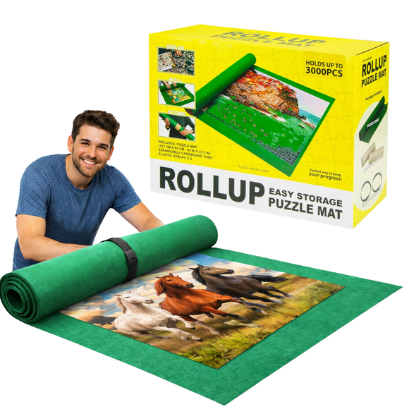 Tradeopia Roll Up Easy Storage Puzzle Mat for up to 3000 Puzzle Pieces, Jigsaw Puzzle Storage Mat, Puzzle Accessories, Premium Puzzle Storage