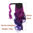 thumbnail image 2 of Ladies Women Wrap Around Colored Gradient Wavy Hair Piece Ponytail Hair Extension Ponytail Wig Fake Hair 8, 2 of 8