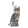 thumbnail image 1 of Roll Paper Holder Creative Cat Shaped Toilet Paper Storage Rack Simulation Kitten Metal Paper Stand Gift for Cat Lover, 1 of 3