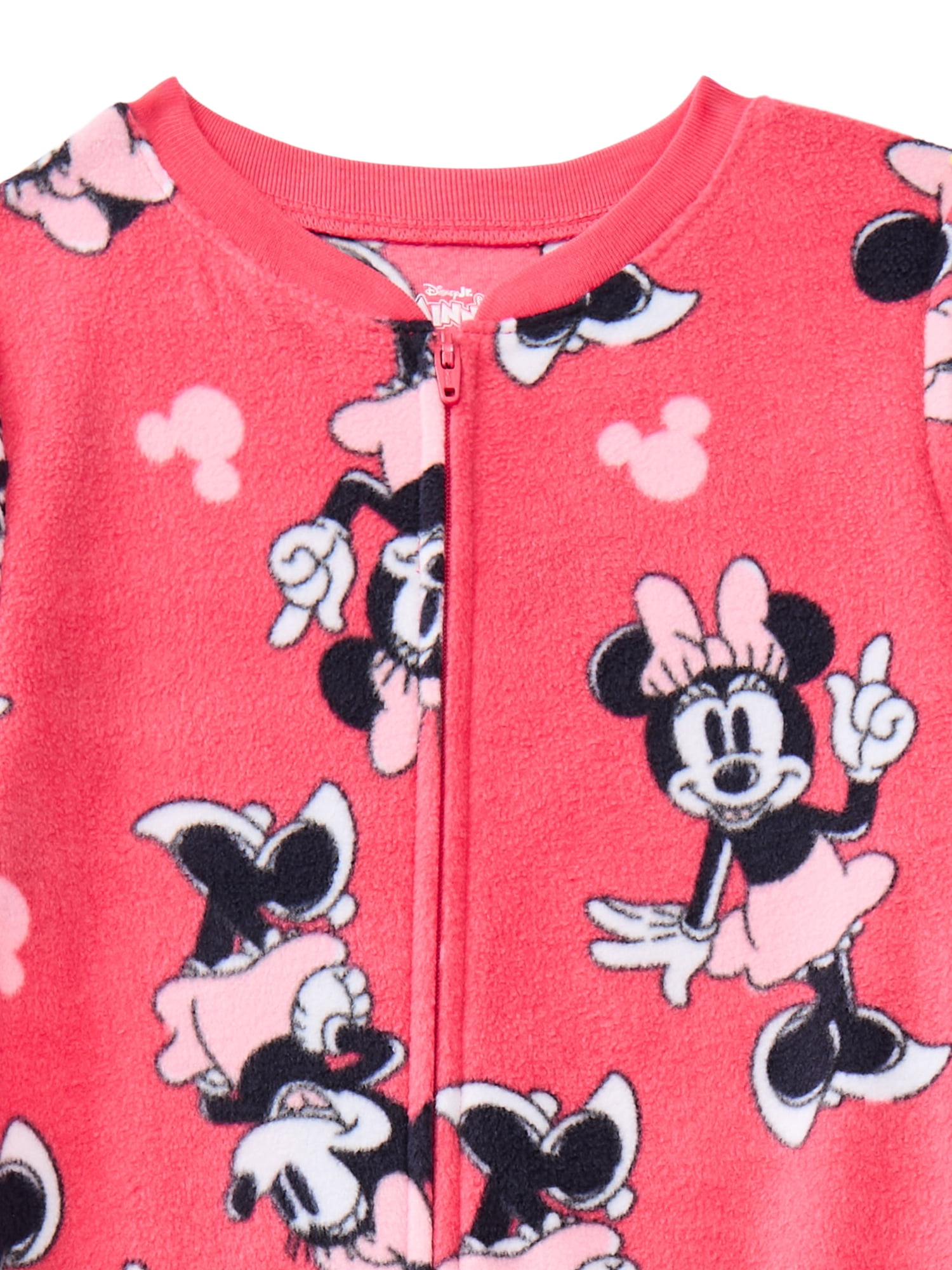 Minnie Mouse Toddler Unisex One Piece Sleeper Pajamas, Sizes 12M-5T