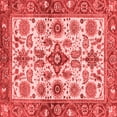 thumbnail image 1 of Ahgly Company Machine Washable Indoor Square Oriental Red Traditional Area Rugs, 7' Square, 1 of 4