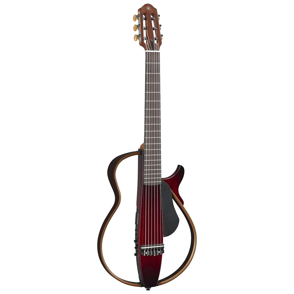 Yamaha SLG200N Nylon-String Silent Acoustic-Electric Guitar Dark Red Burst