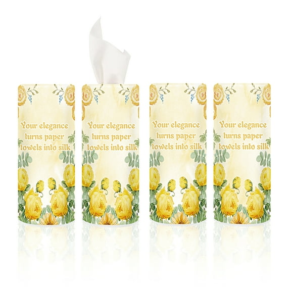 Car Tissues Holder 4 Pack with Facial Tissues Travel Tissue Tubes Box Container Fit for Car Cup Holder Car Tissues Cylinder Third Generation