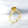thumbnail image 4 of Gem Stone King 1.30 Ct 7mm Round Yellow Citrine 10K Yellow Gold Ring (Size 7), 4 of 4