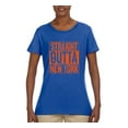 thumbnail image 2 of Straight Outta New York NYM Fan | Fantasy Baseball Fans | Womens Sports Graphic T-Shirt, Royal, Medium, 2 of 4
