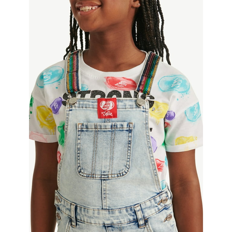 Justice x Jelly Belly Girls Sugar and Stripe Shortall Sizes 6 18