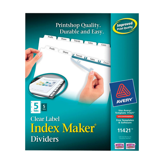 avery-index-maker-dividers-for-copiers-5-tab-5-sets-walmart