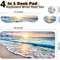 thumbnail image 2 of 4-in-1 Large Gaming Mouse Pad, Keyboard Wrist Rest Pad & Wrist Support Mousepad Set, Extended Desk Pad Waterproof Desk Mat for Home Office Study Game-Beach, 2 of 6