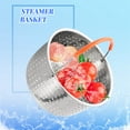 thumbnail image 2 of Panier Vapeur en Acier Inoxydable Autocuiseur avec Poignée Couverte de Silicone Panier Vapeur Robuste, 2 of 7
