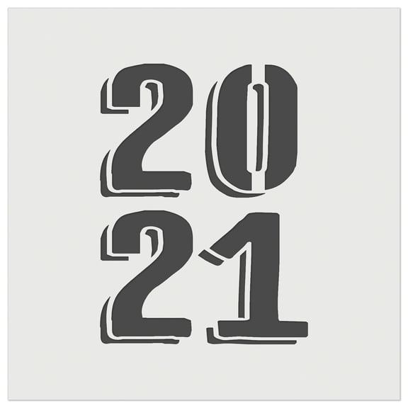 2021 Stacked Graduation Shadow DIY Cookie Wall Craft Stencil - 5.5 Inch