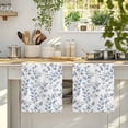 thumbnail image 4 of Blue Leaves Kitchen Towels Set of 3, Summer Botanical Elegant Pastoral Absorbent Dish Towels for Kitchen, Microfiber Hand Towel, Quick Drying Tea Towel for Cleaning Decorative Dishcloths, 4 of 7