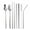 Silver, variant on 8pcs Stainless Steel Tableware Set Outdoor Portable Spoon Fork Chopsticks Straws Dinnerware Kit (Black, with Black Bag)