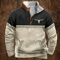 thumbnail image 2 of Mens Sweatshirts Aztec Cowboy Vintage Graphic Quarter Zip Up Collared Shirts with Pocket 2025 Fall Winter Western Loose Sweater, 2 of 3