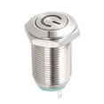thumbnail image 5 of Uxcell Latching Metal Push Button Switch Flat Head 12mm Mounting Dia 1NO 3-6V Blue LED Light, 5 of 5