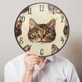 thumbnail image 5 of Acrylic Circular Clock 9.5x9.5 Inch Circular Clock Decorative Clock Creative Clock Dual-Purpose Clock Wall Clock Clock Decorate Your Space Brown Cat Face, 5 of 9