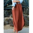 thumbnail image 3 of Doublju Women's Smocked Waist Band Maxi Skirt, 3 of 3