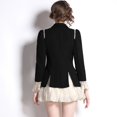 thumbnail image 3 of Ropa de mujer estilo tiro en stock nueva falda francesa traje de dos piezas traje negro cinturón de mujer, 3 of 4